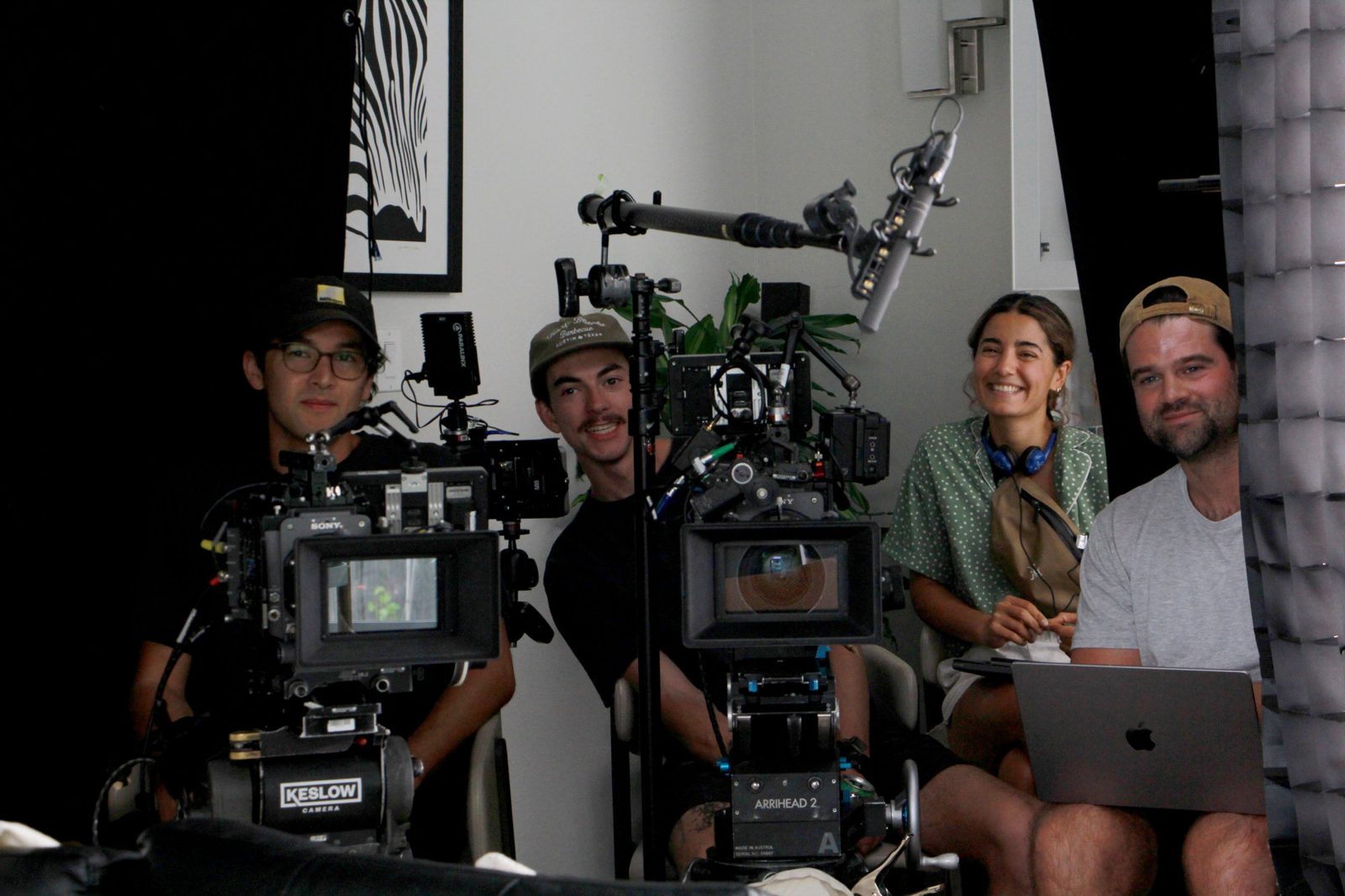 Film crew on set